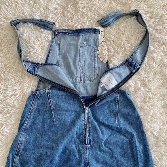 Zara Denim and Lace Overall Skort Dress - Picture 8 of 10